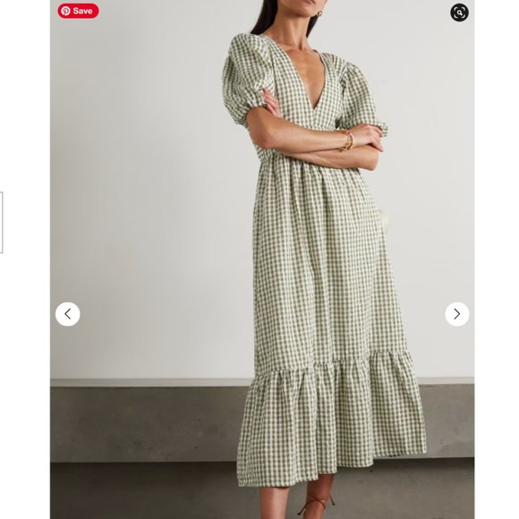 Faithfull the Brand Dresses & Skirts - EUC FAITHFULL THE BRAND  Romilla cutout gingham cotton midi dress, Sz M